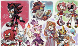 Rule 34 | 4boys, 6+girls, 9474s0ul, alternate costume, amy rose, animal ears, blaze the cat, blush, boots, bow, breasts, brown eyes, cat ears, cat girl, cat tail, chao (sonic), cheese (sonic), chocola (sonic), cleavage, closed eyes, closed mouth, commentary, cream the rabbit, doom&#039;s eye (sonic), dress, english commentary, fang, finger to mouth, fire, flower, frown, full body, furry, furry female, furry male, gemerl, gloves, green eyes, gun, handgun, happy, head wreath, highres, holding, holding gun, holding weapon, indian style, knuckles the echidna, looking at another, mecha sonic, medium breasts, mother and daughter, multiple boys, multiple girls, open mouth, orange dress, own hands together, pink bow, ponytail, puffy short sleeves, puffy sleeves, purple dress, pyrokinesis, rabbit ears, rabbit girl, rabbit tail, red dress, red eyes, red flower, robot, rouge the bat, shadow the hedgehog, shoes, short sleeves, sitting, smile, sonic (series), standing, tail, vanilla the rabbit, weapon, white footwear, white gloves, yellow eyes