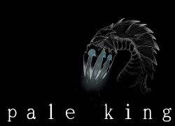 Rule 34 | animal focus, black background, black theme, character name, english text, glowing, greyscale, hollow knight, monochrome, monster, no humans, pale king (hollow knight), sakana 2-gou, simple background, solo, spot color, worm