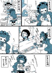Rule 34 | 10s, 4girls, abyssal ship, alternate costume, aqua theme, blue theme, casual, coat, comic, contemporary, hairband, headgear, horns, isolated island oni, kantai collection, kobone, lolita hairband, long hair, mittens, monochrome, multiple girls, northern ocean princess, pantyhose, re-class battleship, scarf, short hair, squatting, translation request, very long hair, winter clothes, winter coat, wo-class aircraft carrier, | |