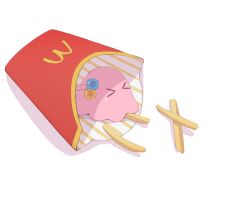 Rule 34 | &gt; &lt;, 1girl, bocchi the rock!, closed eyes, crying, cube hair ornament, food, french fries, gotoh hitori, gotoh hitori (octopus), hair ornament, highres, mcdonald&#039;s, one side up, simple background, solo, tears, white background, yomogidx