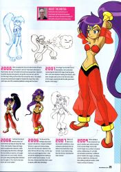 Rule 34 | concept art, float muffin, harem outfit, highres, lots of jewelry, magazine scan, nintendo power, official art, ponytail, scan, shantae, shantae (series), wayforward