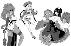 Rule 34 | akinaie, greyscale, japanese clothes, miko, monochrome, original, tagme, thighhighs