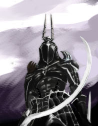 Rule 34 | 1boy, armor, demon&#039;s souls, from software, full armor, male focus, monochrome, psi (spearbirds), solo, sword, weapon, yurt the silent chief