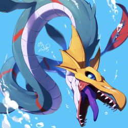 digimon digimon_(creature) dragon highres seadramon sharp_teeth solo teeth