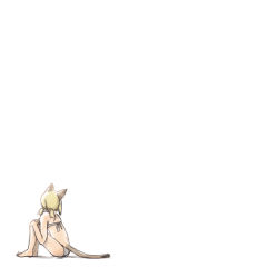 Rule 34 | 00s, 1girl, animal ears, bad id, bad pixiv id, blonde hair, cat girl, comic, final fantasy, final fantasy xi, mithra (ff11), nucomas, simple background, solo, tail, white background