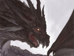 Rule 34 | dragon, fantasy, monster, no humans, puyoakira, record of lodoss war, solo