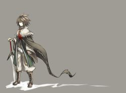 Rule 34 | androgynous, gender request, highres, kazana (sakuto), original, short hair, simple background, solo, sword, weapon