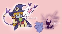 Rule 34 | angewomon, angry, animal ears, cat, cat ears, couple, digimon, gloves, hat, holy ring, jewelry, ring, skull, tail, tailmon, wizard, wizard hat, wizarmon