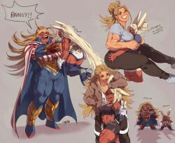 Rule 34 | 2girls, abs, addy (@vegeebs), american flag, american flag print, animal ears, ass, blonde hair, boku no hero academia, breasts, casual, chibi, clothing cutout, dark-skinned female, dark skin, dolphin shorts, domino mask, flag print, gloves, grey hair, had a dream everyone was drawing lesbian ships like this (meme), hair slicked back, highres, hood, hoodie, large breasts, leotard, lifting person, long eyelashes, mask, mechanical arms, medium breasts, meme, mirko, multiple girls, muscular, muscular female, open clothes, open hoodie, rabbit ears, rabbit girl, rabbit tail, scar, short shorts, shorts, size difference, sports bra, star and stripe (boku no hero academia), striped cape, superhero costume, tail, tail through clothes, tall female, thick thighs, thighhighs, thighs, v, white gloves, white leotard, yuri