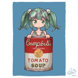 Rule 34 | 1girl, alternate costume, aoi kujira, bad id, bad twitter id, blue background, blunt bangs, blush stickers, campbell&#039;s, can, dated, eyewear on head, green eyes, green hair, hair bobbles, hair ornament, kisume, looking to the side, plaid, plaid swimsuit, round eyewear, signature, smile, solo, summer, swimsuit, touhou, twintails, two-tone background, white background