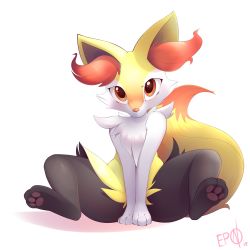 Rule 34 | 1girl, absurdres, animal ear fluff, animal ears, animal feet, animal hands, artist name, b-epon, black fur, blush, body fur, braixen, creatures (company), dated, embarrassed, feet, female focus, flat chest, fox ears, fox girl, fox tail, full body, furry, furry female, game freak, gen 6 pokemon, highres, legs up, looking at viewer, multicolored fur, neck fur, nintendo, nose blush, own hands together, pawpads, pokemon, pokemon (creature), red eyes, signature, simple background, sitting, solo, spread legs, tail, v arms, white background, white fur, yellow fur