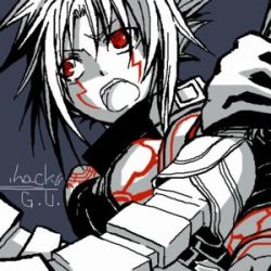 Rule 34 | .hack//, .hack//g.u., 00s, bandai, blade, cyber connect 2, hack, haseo, lowres, red eyes, white hair