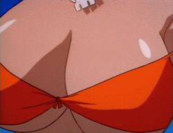 Rule 34 | 1990s (style), 1girl, animated, animated gif, bouncing breasts, breasts, close-up, dancing, female focus, huge breasts, jewelry, jungle de ikou, lowres, mii (jungle de ikou), necklace, solo