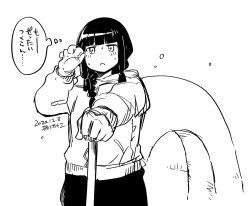 Rule 34 | 1girl, artist name, blunt bangs, braid, commentary request, dated, greyscale, hair over shoulder, jacket, kantai collection, kirisawa juuzou, kitakami (kancolle), lineart, long hair, looking at viewer, monochrome, perspective, pole, quinzhee, snow shelter, solo, translation request