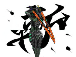 Rule 34 | armor, cyborg, from behind, max anarchy, ninja, sega, sword, weapon, zero (max anarchy)