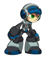 Rule 34 | 1boy, animated, animated gif, beck (mighty no. 9), green eyes, helmet, idle animation, janimator0, male focus, mighty no. 9, robot, solo