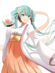 Rule 34 | 1girl, bow, breasts, chinese clothes, chiramisu06, chuushuu meigetsu miku, closed mouth, commentary, cowboy shot, english commentary, engrish commentary, floral print, flower, green eyes, green hair, hagoromo, hair flower, hair ornament, hand fan, hatsune miku, highres, holding, long hair, long sleeves, looking afar, medium breasts, paper fan, rose print, shawl, simple background, smile, solo, tassel, twintails, uchiwa, very long hair, vocaloid, white background, wide sleeves, yellow bow