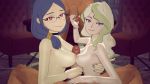 Rule 34 | 2boys, 2girls, 3d, animated, blonde hair, blue eyes, blue hair, boombadaboom, breasts, choker, diana cavendish, group sex, glasses, group sex, handjob, highres, indoors, little witch academia, long hair, looking at viewer, multiple boys, multiple girls, cooperative paizuri, nipples, oral, paizuri, penis, red eyes, side ponytail, smile, teamwork, uncensored, ursula callistis, video
