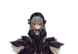 Rule 34 | 00s, 1girl, hairband, long hair, red eyes, rozen maiden, silver hair, solo, suigintou