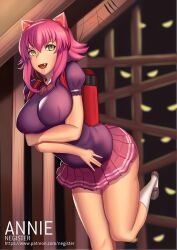 Rule 34 | 1girl, age progression, aged up, annie (league of legends), breasts, highres, large breasts, league of legends, negister, open mouth, wide hips