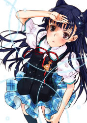 Rule 34 | 1girl, long hair, mizuhara tsuzumi, mizuki makoto, period, school uniform, serafuku, solo, thighhighs