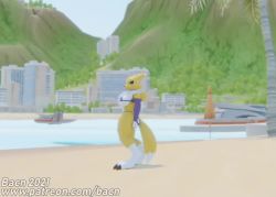 Rule 34 | 1boy, 1girl, 3d, animated, beach, bikini, breasts, cum, cum in pussy, cunnilingus, digimon, digimon (creature), digimon tamers, furry, hetero, impmon, large breasts, moaning, mountain, mountains, oral, orgasm, renamon, sex, sex from behind, sound, swimsuit, tagme, time stop, video