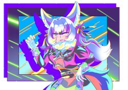 Rule 34 | 1girl, absurdres, animal ears, dire wolf (kemono friends), extra ears, highres, kemono friends, kemono friends v project, looking at viewer, solo, tail, tutti tutio, virtual youtuber, wolf ears, wolf girl, wolf tail