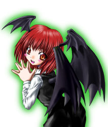 Rule 34 | 1girl, aozora market, bat wings, female focus, head wings, koakuma, solo, embodiment of scarlet devil, touhou, wings