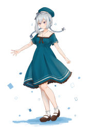 Rule 34 | 1girl, amane kanata, beret, blue dress, blue hair, blue hat, blush, bow, braid, brown bow, brown footwear, closed mouth, commentary request, dress, eyes visible through hair, frilled dress, frilled sailor collar, frills, full body, hair between eyes, hair bow, hat, highres, hololive, long hair, looking at viewer, multicolored hair, musical note, nenu 1583, pink hair, purple eyes, ribbon-trimmed sleeves, ribbon trim, sailor collar, shoes, short sleeves, silver hair, simple background, smile, socks, solo, standing, streaked hair, twin braids, virtual youtuber, white background, white sailor collar, white socks