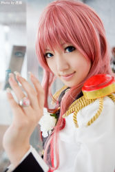 Rule 34 | cosplay, highres, photo (medium), pink hair, saya (cosplayer), shoujo kakumei utena, tenjou utena, uniform