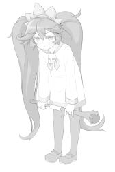 Rule 34 | 1girl, ashley (warioware), blush, closed mouth, dress, embarrassed, female focus, flat chest, full body, greyscale, hairband, half-closed eyes, highres, holding, holding staff, jpeg artifacts, long hair, long sleeves, looking at viewer, monochrome, neckerchief, nintendo, nose blush, pantyhose, shishigaj5, shoes, simple background, sketch, skull, solo, staff, standing, sweat, twintails, very long hair, warioware, white background