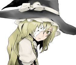 Rule 34 | 1girl, bandages, bandage over one eye, braid, female focus, hat, kirisame marisa, luv, solo, touhou, witch, witch hat
