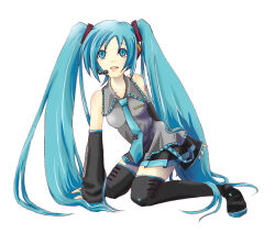 Rule 34 | 1girl, ahoge, artist request, boots, commentary request, detached sleeves, hatsune miku, headphones, high heels, long hair, looking up, mimikaki, non-web source, piapro, shoes, solo, thigh boots, thighhighs, tissue, twintails, very long hair, vocaloid, zettai ryouiki