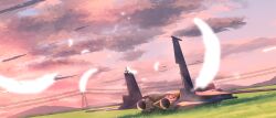 Rule 34 | ace combat, ace combat zero, aircraft, airplane, bird, blue sky, cloud, cloudy sky, damaged, day, f-15 eagle, feathers, fighter jet, grass, grasslands, highres, jet, line4x, military, military vehicle, no humans, power lines, scenery, sky, transmission tower