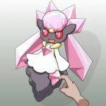 Rule 34 | 1girl, animated, blinking, blush, closed eyes, colored sclera, creatures (company), crystal, diancie, disembodied hand, female focus, female orgasm, fingering, full body, game freak, gen 6 pokemon, grey background, half-closed eyes, hands up, happy, legendary pokemon, looking down, lowres, mythical pokemon, nervous, nintendo, no humans, open mouth, orgasm, own hands together, pink eyes, pokemon, pokemon (creature), red sclera, rmtwo, simple background, smile, solo, sweat, tears, tickling, video