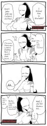 1girl 4koma ava_ayala bodysuit claws comic highres marvel ponytail spacezin third-party_edit translation_request white_tiger_(marvel)