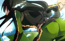 Rule 34 | 10s, 1girl, ass, asui tsuyu, belt, black eyes, black hair, bodysuit, boku no hero academia, boots, bow-shaped hair, breasts, eyelashes, frog girl, from behind, gloves, hair rings, highres, lily pad, long hair, low-tied long hair, monster girl, otton, solo, splashing, thigh boots, thighhighs, tongue, water
