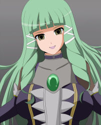 Rule 34 | 1girl, breasts, emeraude (tales), emeraude (tales of graces), green hair, large breasts, solo, tales of (series), tales of graces, yandere, yellow eyes