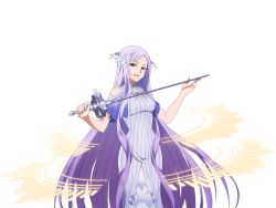 Rule 34 | 1girl, highres, long hair, official art, purple eyes, purple hair, quinella, sword, sword art online, weapon