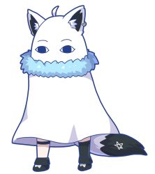 Rule 34 | &lt;o&gt; &lt;o&gt;, ahoge, animal ear fluff, animal ears, blanket, commentary request, cosplay, earrings, fate/grand order, fate (series), fox ears, fox girl, fox tail, hair between eyes, hololive, jewelry, matsumoto tomoyohi, medjed (fate), nitocris (fate), nitocris (fate/grand order), nitocris (swimsuit assassin) (fate), nitocris (swimsuit assassin) (fate) (cosplay), shirakami fubuki, tail, transparent background, virtual youtuber