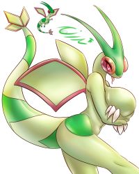 Rule 34 | absurdres, breasts, claws, creatures (company), flygon, game freak, gen 3 pokemon, highres, large breasts, nintendo, pokemon, pokemon (creature), simple background, tail, tailzkim, wings