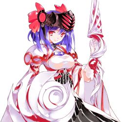 Rule 34 | 1girl, adapted costume, alternate costume, armor, armored dress, blue hair, female focus, helmet, lance, light smile, nagae iku, polearm, red eyes, shield, solo, sumi keiichi, the legend of gluttony, touhou, transparent background, valkyrie, visor (armor), weapon