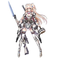 Rule 34 | 1girl, ahoge, armor, armored boots, armored dress, bayonet, blonde hair, blue eyes, blush, body armor, bodysuit, boots, breasts, brown dress, cleavage, cleavage cutout, closed mouth, clothing cutout, coilgun, corset, dango remi, dao (weapon), detached collar, detached sleeves, dress, energy, energy blade, energy sword, energy weapon, explosive, full body, gewehr 88, girls&#039; frontline, glowing, glowing sword, glowing weapon, grenade, gun, hair between eyes, hair ornament, hand grenade, hanyang type 88 (girls&#039; frontline), hanyang type 88 (mod3) (girls&#039; frontline), headdress, holding, holding gun, holding weapon, knee boots, large breasts, long hair, looking at viewer, magnetic weapon, military, military uniform, necktie, official alternate costume, official art, one side up, revealing clothes, rifle, rocket, rocket launcher, science fiction, scope, shoulder armor, sleeve cuffs, smile, sniper rifle, solo, stick grenade, stielhandgranate, sword, thighhighs, thighhighs under boots, transparent background, uniform, weapon, weapon on back, white footwear, white thighhighs, wrist cuffs