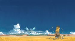 Rule 34 | 10s, 1girl, animal ears, blonde hair, cloud, day, feathers, hat, kare huang, kemono friends, leaf, looking away, mountain, serval (kemono friends), serval tail, short hair, sky, solo, standing, tail