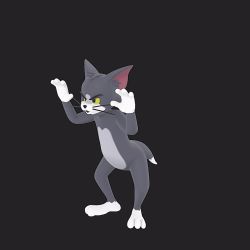 Rule 34 | cat, san kaku, tail, tom, tom and jerry, waving