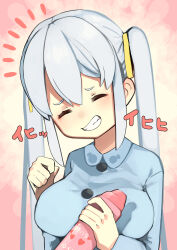 Rule 34 | 1girl, absurdres, bottle, breasts, canteen, highres, large breasts, oppai loli, smile, titi titi, twintails