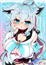Rule 34 | 1girl, absurdres, ahoge, alternate breast size, animal ear fluff, animal ears, black bow, black shorts, blue neckerchief, blush, bow, braid, breast rest, breasts, cleavage, collarbone, commentary request, detached sleeves, dreaming, earrings, fang, fox ears, fox girl, fox tail, green eyes, hair between eyes, hair bow, head rest, highres, hololive, hood, hoodie, jewelry, large breasts, long hair, looking at viewer, neckerchief, open mouth, sakuramochi (sakura frappe), shirakami fubuki, shirakami fubuki (1st costume), short shorts, shorts, sidelocks, single braid, skin fang, sleeping, tail, thigh strap, translation request, virtual youtuber, white hair, white hoodie