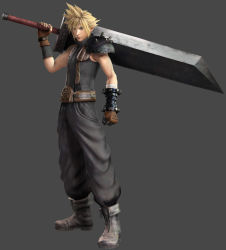 Rule 34 | 1990s (style), 1boy, 3d, cloud strife, dissidia final fantasy, dissidia final fantasy arcade, final fantasy, final fantasy vii, full body, male focus, official art, solo, square enix