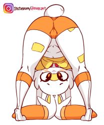 Rule 34 | 1girl, all fours, animal ears, animated, animated gif, artist name, ass, ass shake, bike shorts, blush, breasts, buck teeth, cameltoe, creatures (company), diives, female focus, full body, furry, furry female, game freak, gen 8 pokemon, hanging breasts, happy, highres, instagram username, kneehighs, looking at viewer, looking through own legs, medium breasts, navel, nintendo, no bra, open mouth, orange eyes, personification, pokemon, pokemon (creature), rabbit ears, rabbit tail, scorbunny, simple background, smile, socks, solo, bouncing breasts, tail, teeth, underboob, white background, white socks