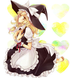 Rule 34 | 1girl, bad id, bad pixiv id, blonde hair, braid, female focus, full body, hat, kirisame marisa, mikipa, solo, touhou, white background, witch, witch hat, yellow eyes